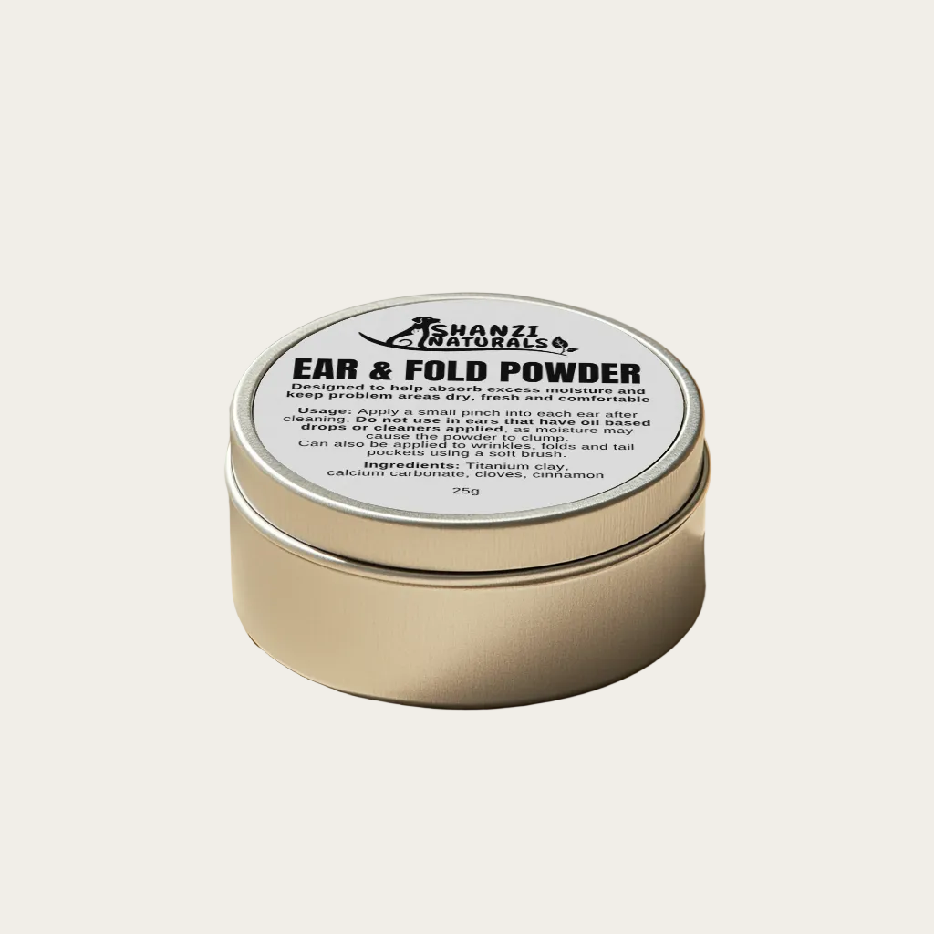 Ear & Fold Powder for Dogs & Cats – Helps Keep Ears & Fold Dry, Fresh & Comfortable