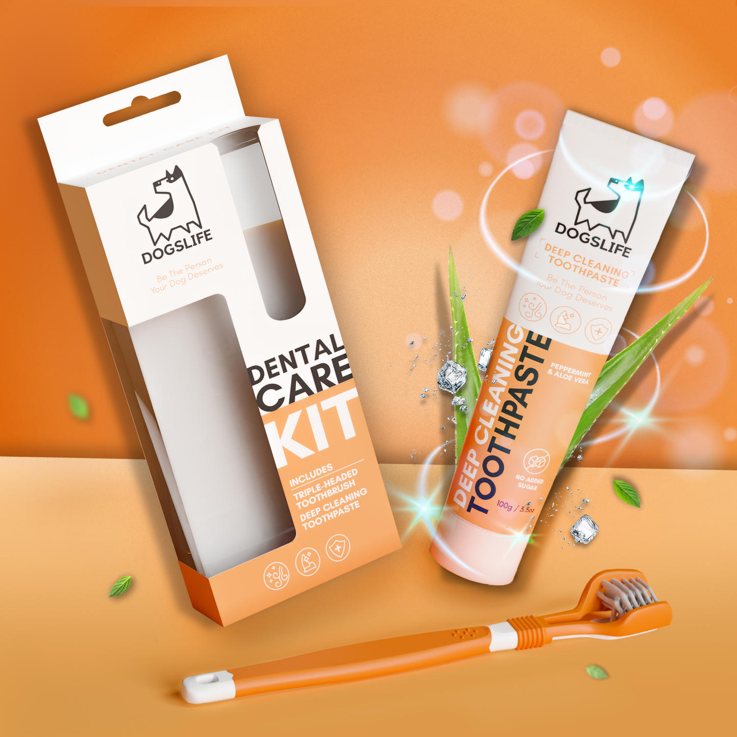 Dog Toothpaste and Toothbrush Set