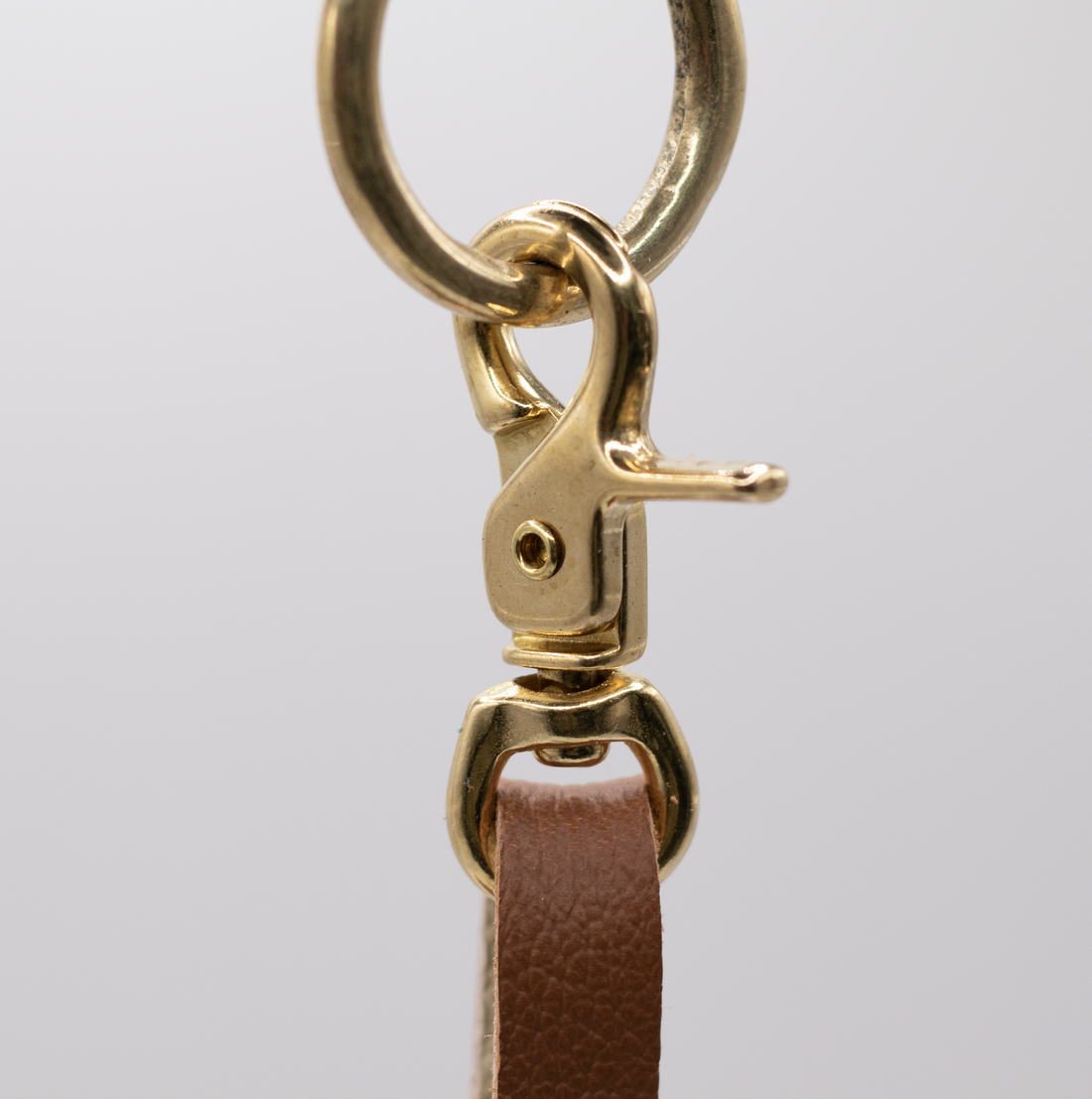 D&H PooSh - Soft Leather Poo Bag Dispenser Tan Brass