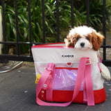 iCANDOR Brisbane | Breathable Dog Carrier Bag | Flamingo Pink | L