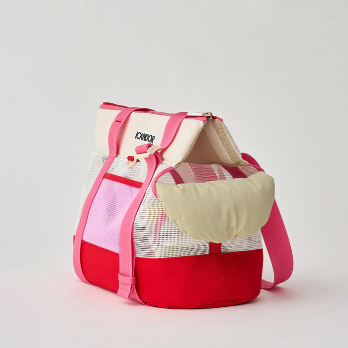iCANDOR Brisbane | Breathable Dog Carrier Bag | Flamingo Pink | L
