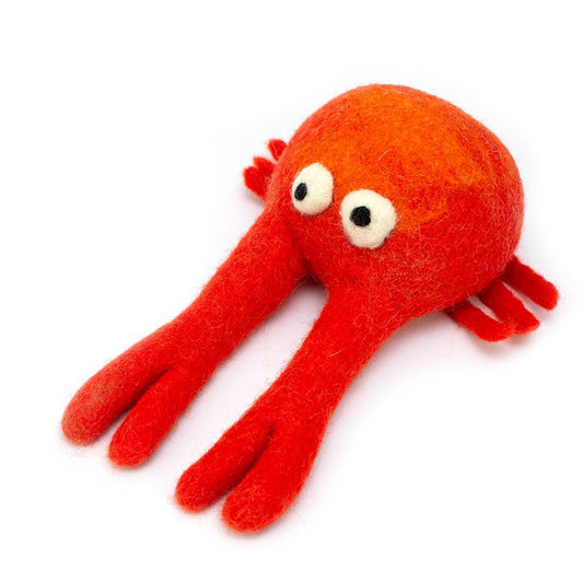Hiro + Wolf Clifford Crab Felted Dog Toy