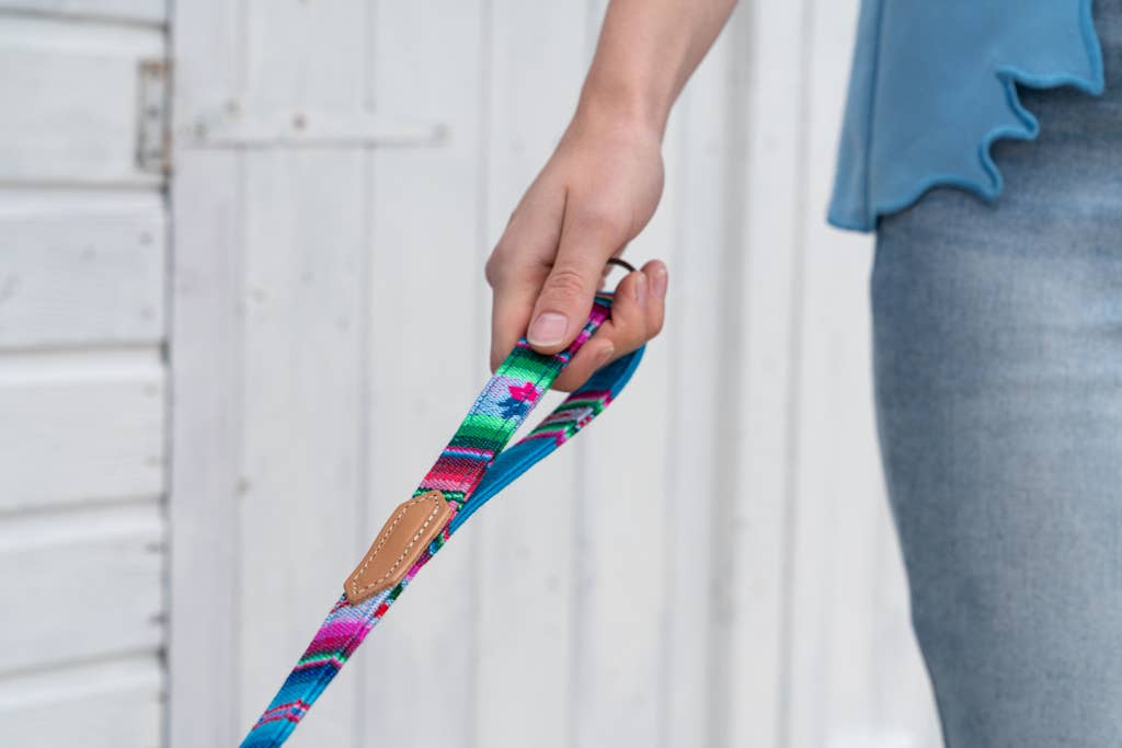 Hiro + Wolf Inca Blue Classic Dog Lead