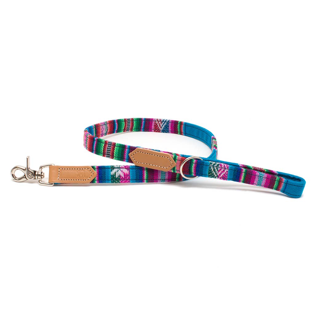 Hiro + Wolf Inca Blue Classic Dog Lead