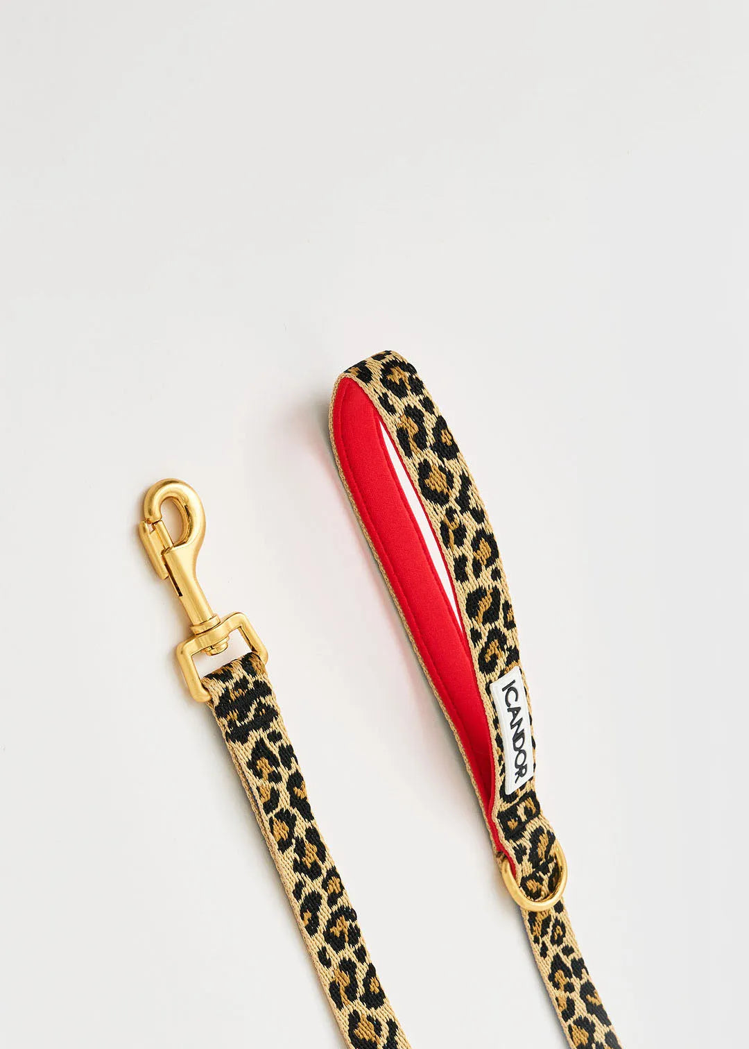 iCANDOR Gentle 2-Handle Dog Lead - Leopard