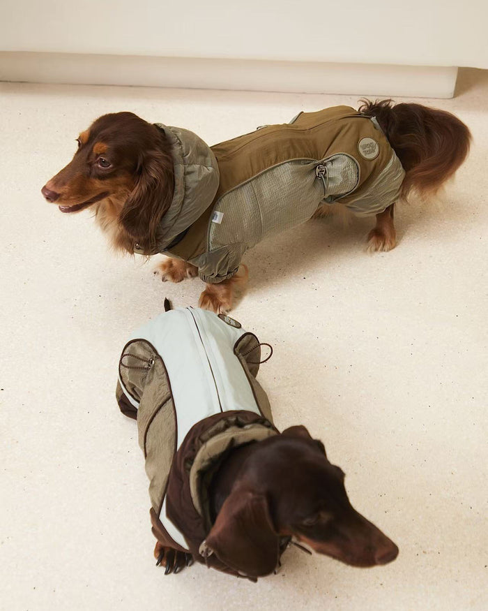 Snowy Forest 2.0 | Waterproof 4-Leg Snow Suit | Dachshund Fit