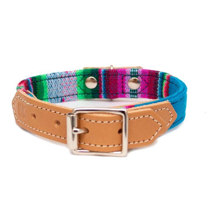 Hiro + Wolf Inca Blue Dog Collar