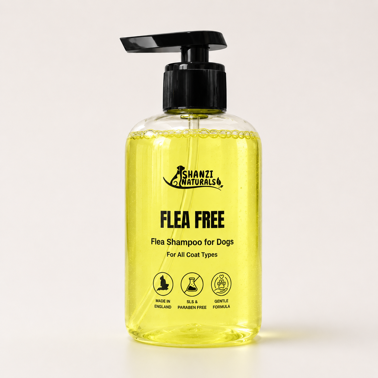 Flea Shampoo for Dogs – Natural Herbal Cleansing Shampoo with Neem
