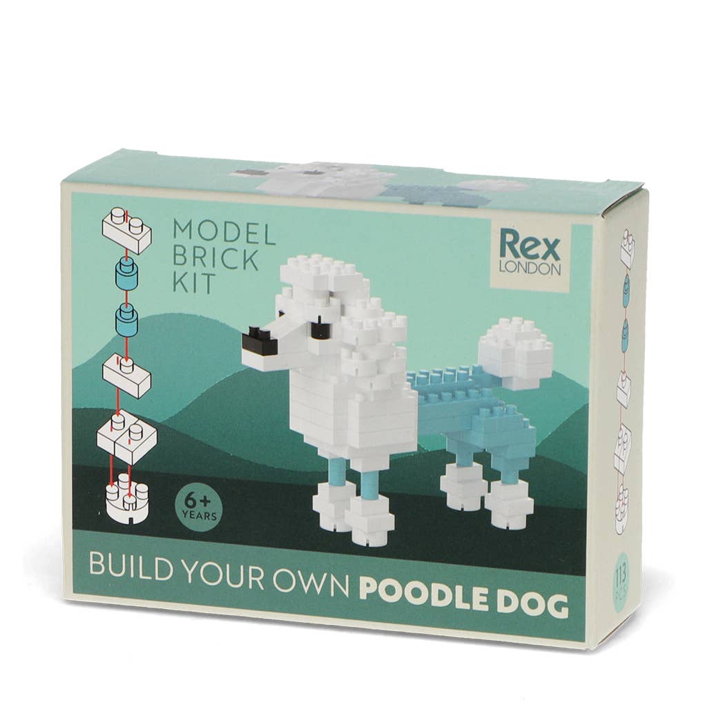 Build your own dog model brick kit - Poodle