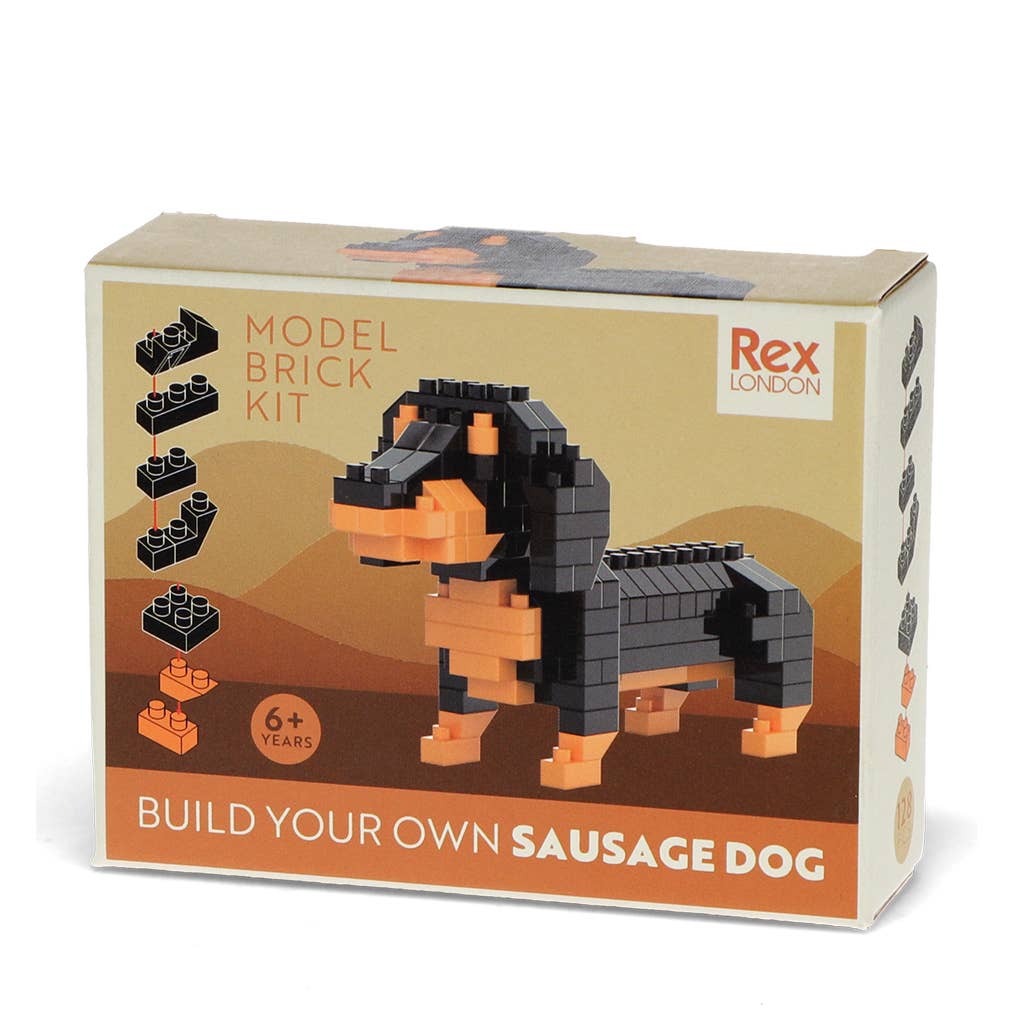Build your own dog model brick kit - Sausage dog