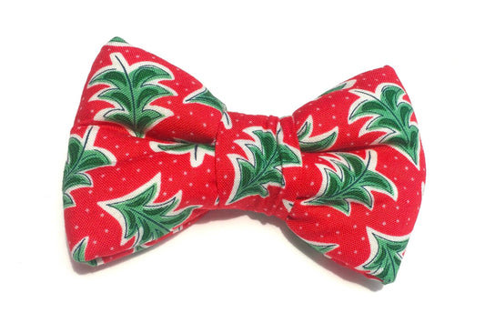 Dancing Trees - Liberty Print Christmas Dog Bowtie